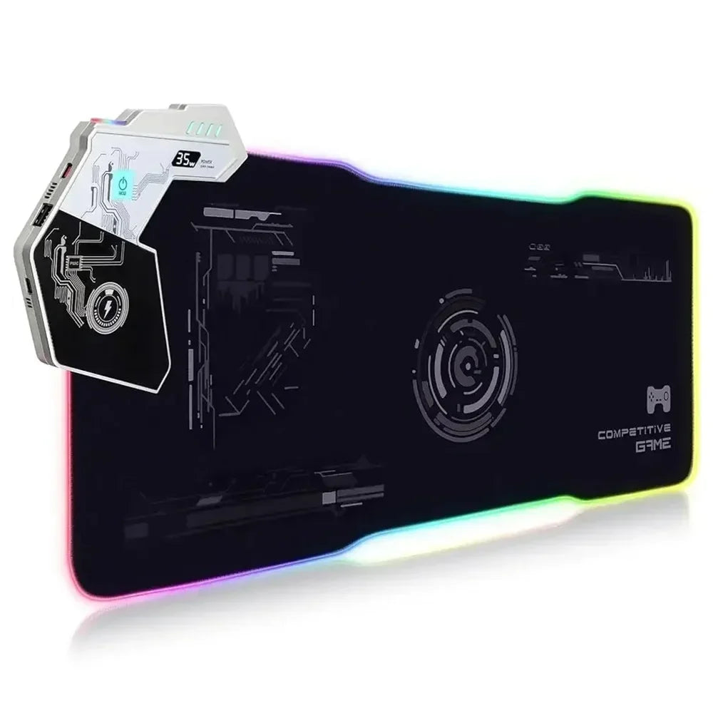 SpectralDesk Wireless Charging RGB Gaming Desk Mat