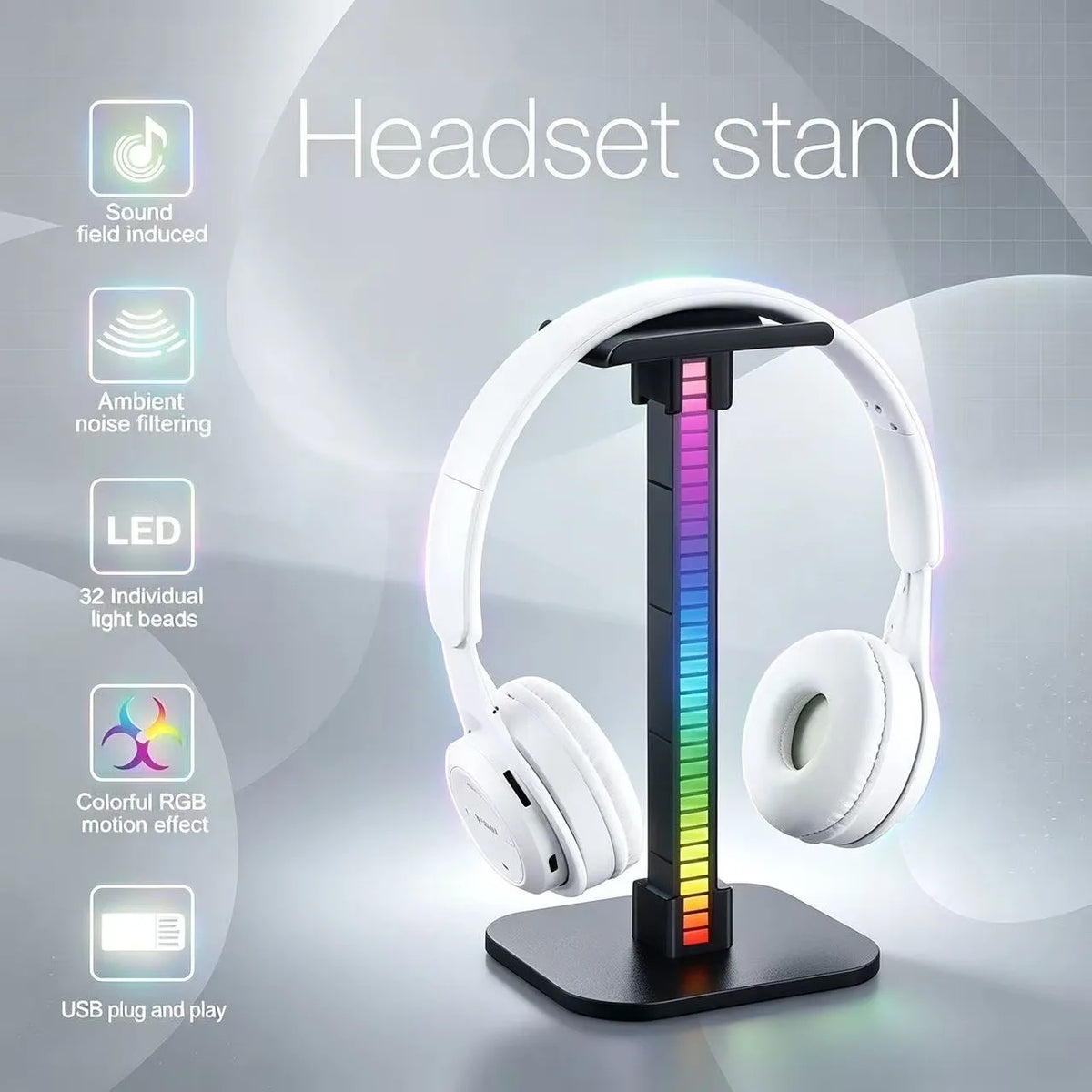 What Is A Rythum SpectralDesk Rhythm-Sync RGB Headphone Stand
