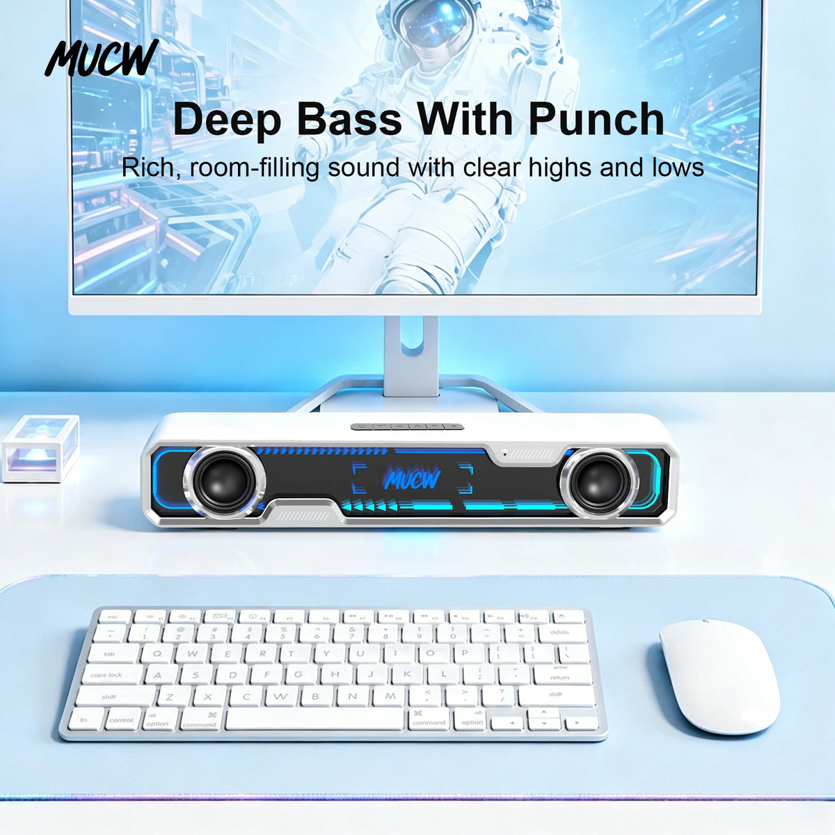 SpectralDesk CyberPulse RGB Desktop Soundbar
