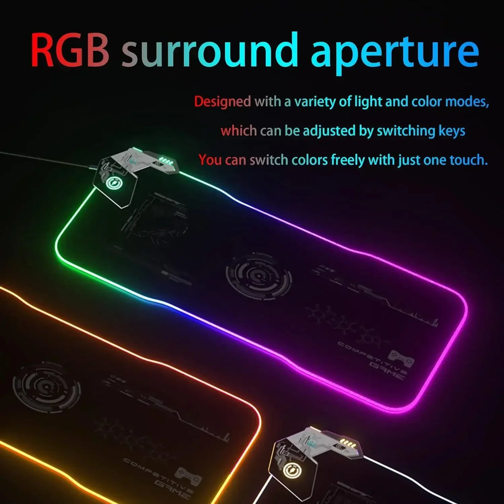 SpectralDesk Wireless Charging RGB Gaming Desk Mat